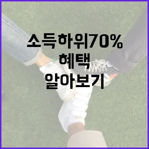 소득 하위 70%에 속하는 방법과 그 혜택 알아보기 - 요약