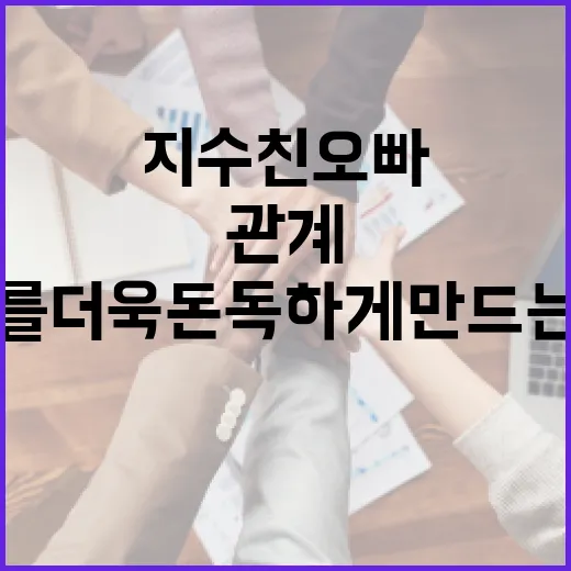 지수 친오빠와의 관계를 더욱 돈독하게 만드는 방법 - 요약
