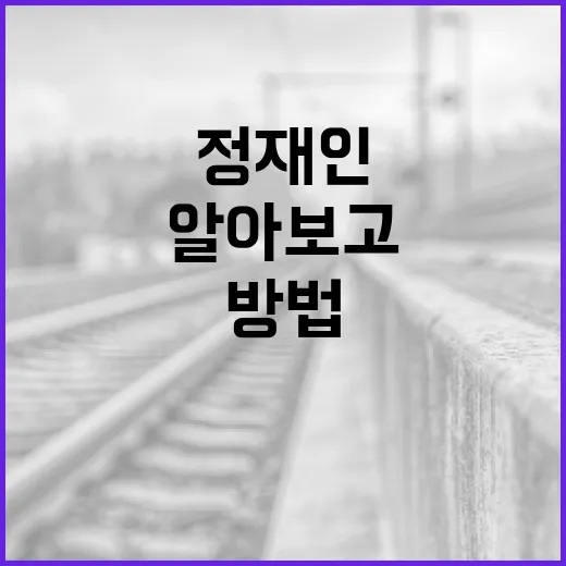 정재인에 대해 알아보고 활용하는 방법 - 요약