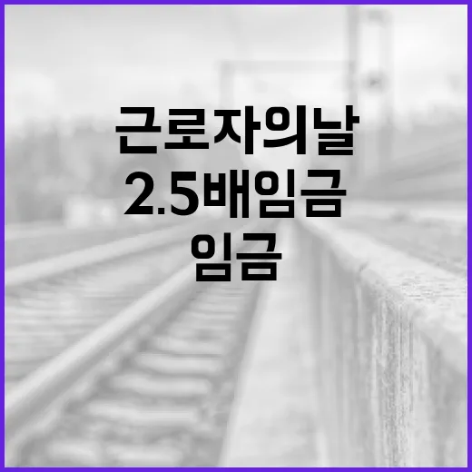 근로자의 날에 2.5배 임금을 받는 방법 - 요약