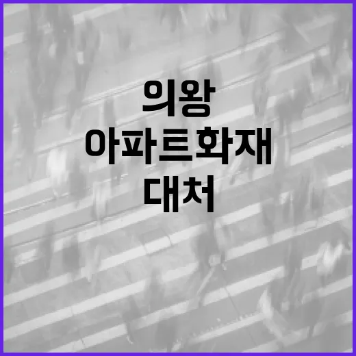 의왕 아파트 화재에 대처하는 방법 - 요약