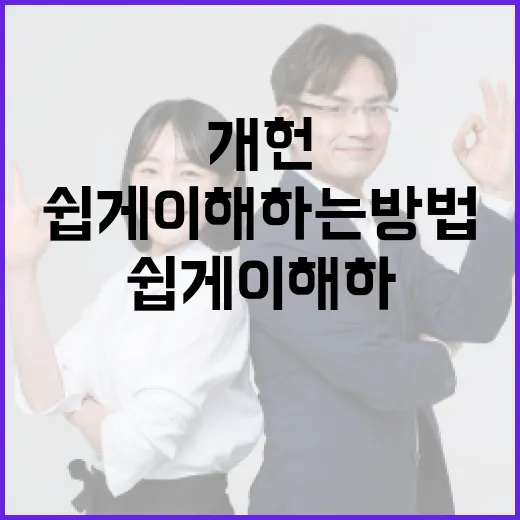 개헌 내용을 쉽게 이해하는 방법 - 요약