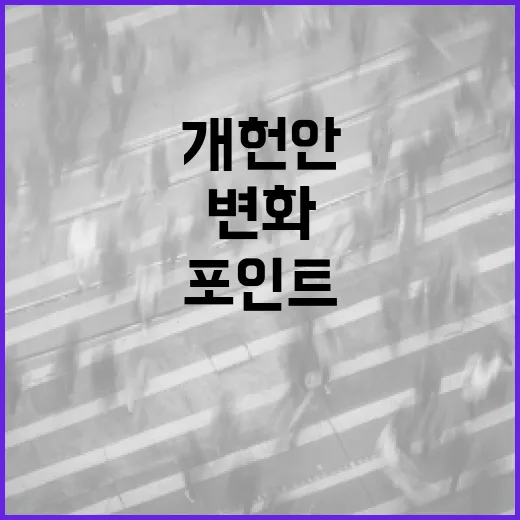 개헌안 내용을 이해하는 방법: 핵심 포인트와 변화 살펴보기 - 요약