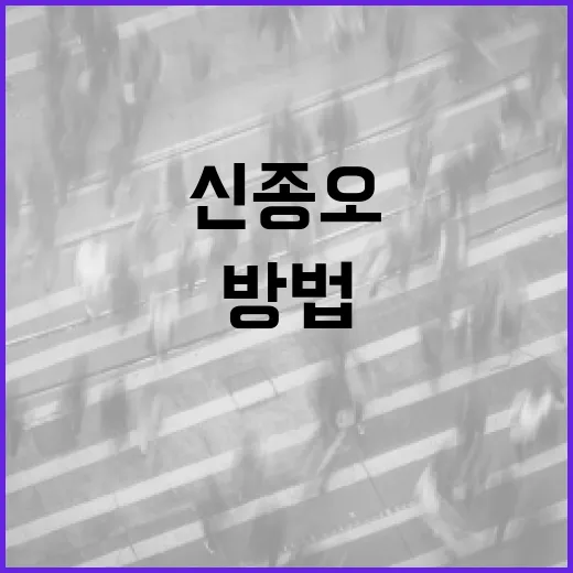 신종오를 이해하고 활용하는 방법 - 요약