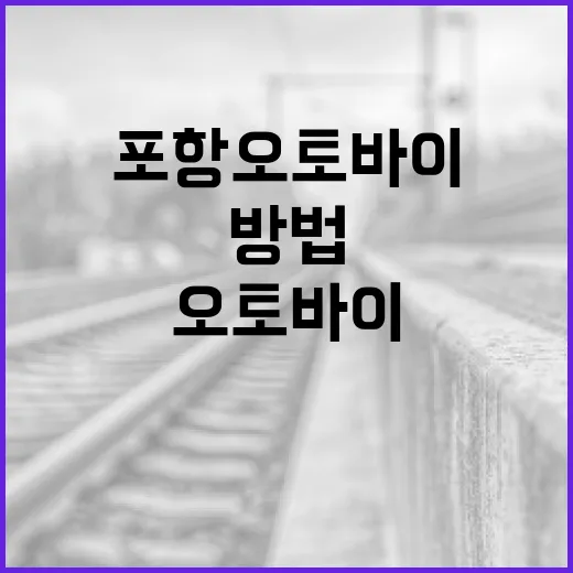포항 오토바이 사고를 예방하는 방법 - 요약