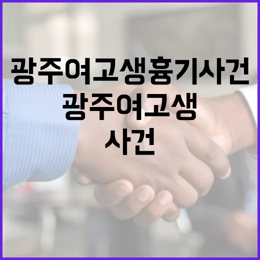 광주 여고생 흉기 사건을 둘러싼 이해와 대처 방법 - 요약