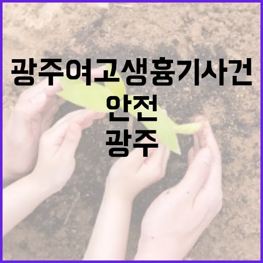 광주 여고생 흉기 사건을 통해 안전을 지키는 방법 - 요약