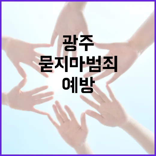 광주에서 묻지마 범죄를 예방하는 방법 - 요약