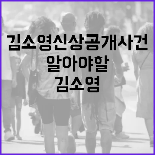 김소영 신상공개 사건에 대해 알아야 할 것들 - 요약