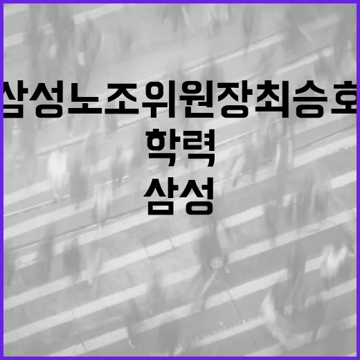 삼성 노조위원장 최승호의 학력과 경력을 이해하는 방법 - 요약