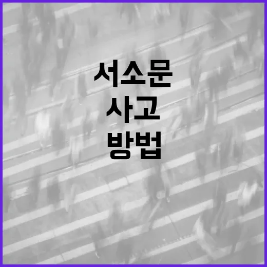 서소문 사고를 이해하고 예방하는 방법 - 요약