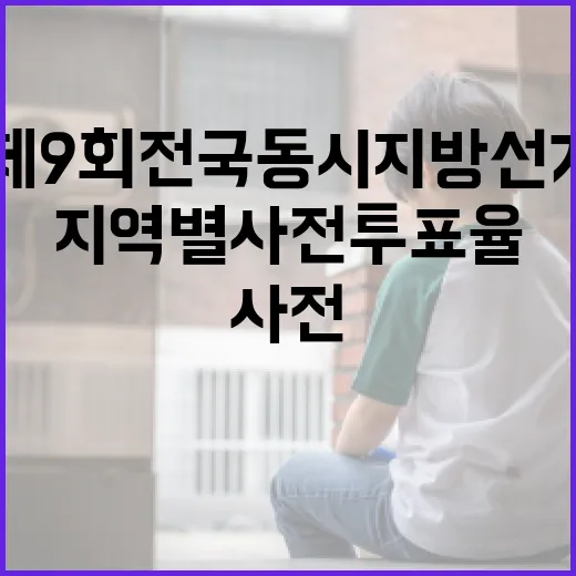제9회 전국동시지방선거, 지역별 사전투표율 알아보기 - 요약