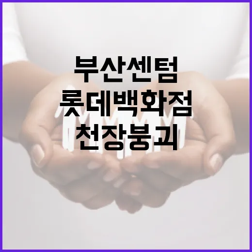 롯데백화점 부산 센텀 천장 붕괴 사건을 통해 배운 안전의 중요성 - 요약