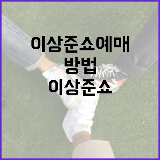 이상준쇼 예매, 놓치지 않는 방법 - 요약