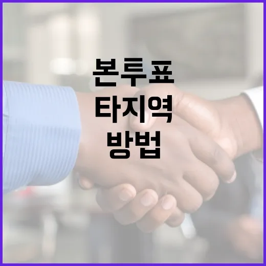 본투표, 타지역에서도 간편하게 참여하는 방법 - 요약