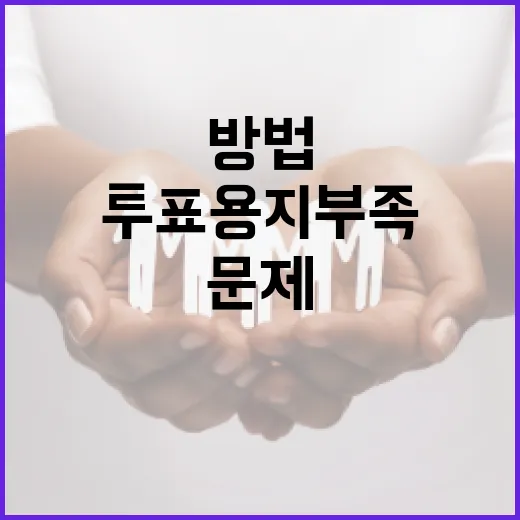 투표용지 부족 문제를 해결하는 방법 - 요약