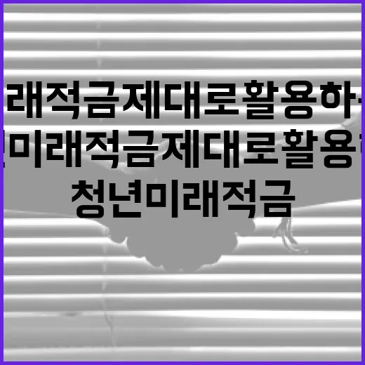 청년미래적금 제대로 활용하는 방법 - 요약