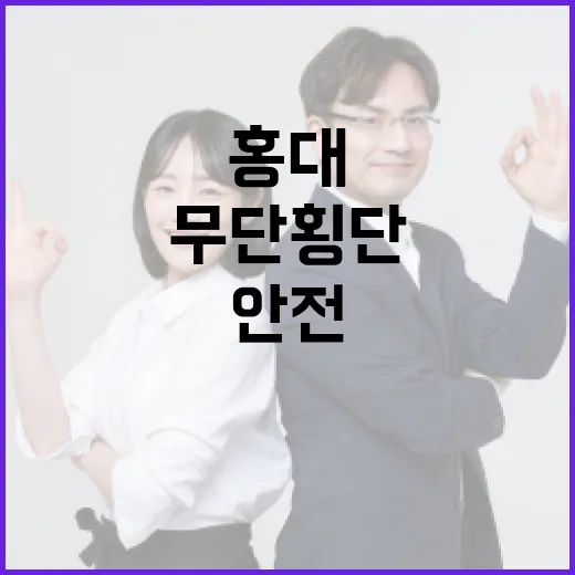 홍대에서 무단횡단을 피하는 방법, 안전하게 길 건너기 - 요약