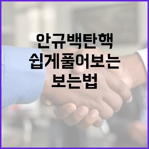 안규백 탄핵: 이슈 속 숨겨진 이야기와 이해하기 쉽게 풀어보는 법 - 요약