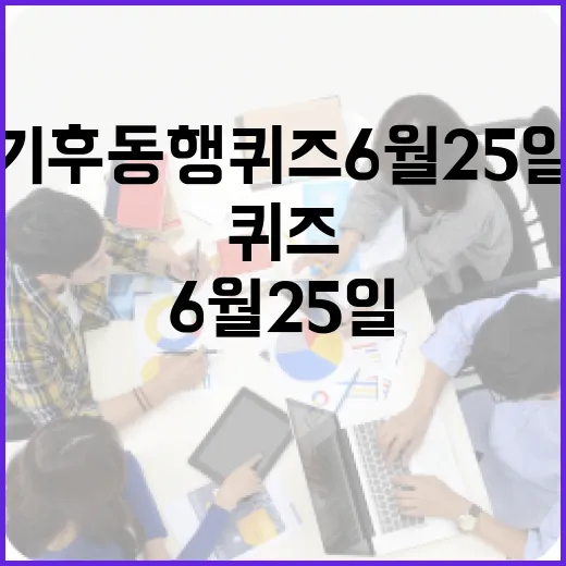 기후동행퀴즈 6월 25일에 참여하는 방법 - 요약
