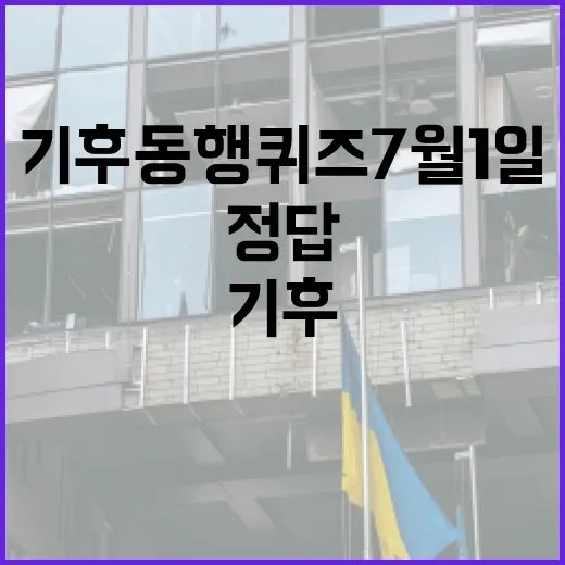 기후동행퀴즈 7월 1일, 정답보다 교통비 변화가 더 궁금하신가요? - 요약