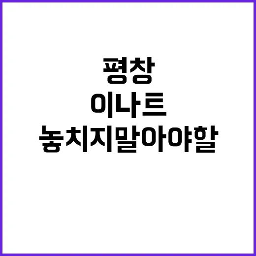 평창에서 놓치지 말…