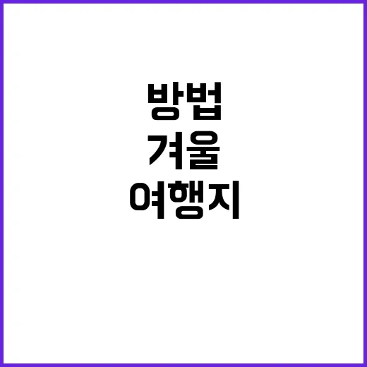겨울 여행지를 선택…