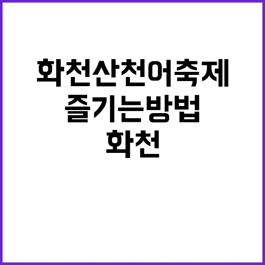 화천 산천어축제를 완벽히 즐기는 방법 - 요약