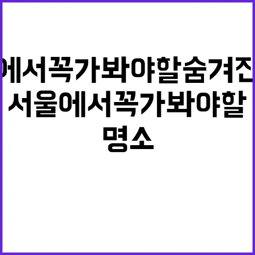 서울에서 꼭 가봐야 할 숨겨진 명소를 찾는 방법