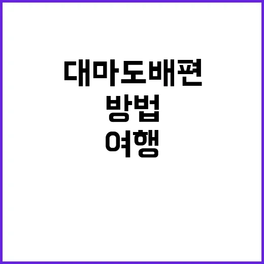 대마도 배편으로 편…