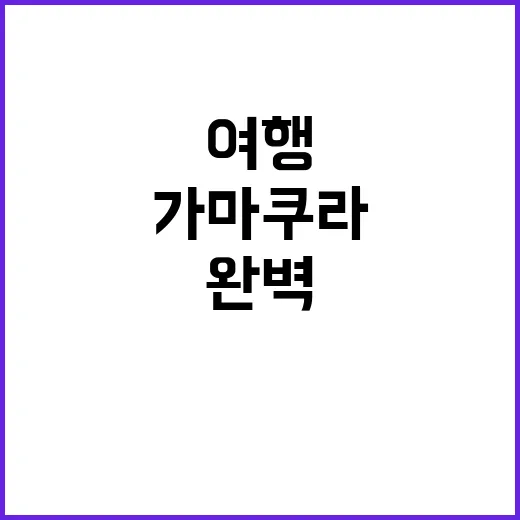 가마쿠라를 완벽하게…