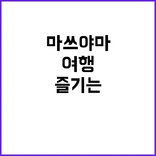 마쓰야마에서 편안한 여행을 즐기는 방법