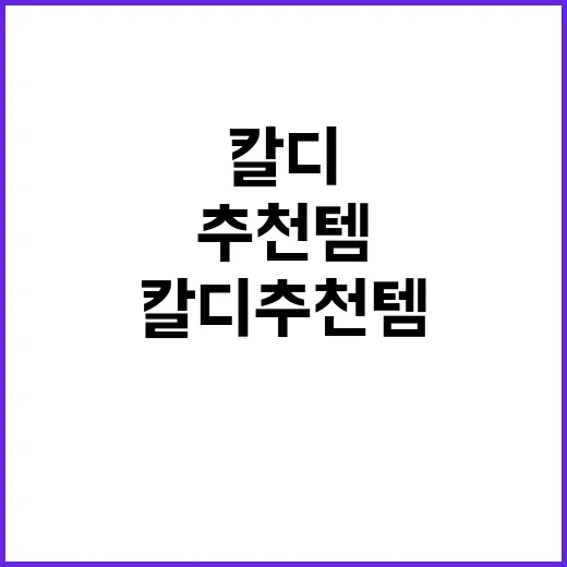 칼디 추천템으로 여행을 더욱 풍요롭게 하는 방법