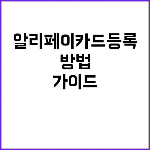 알리페이 카드등록하…