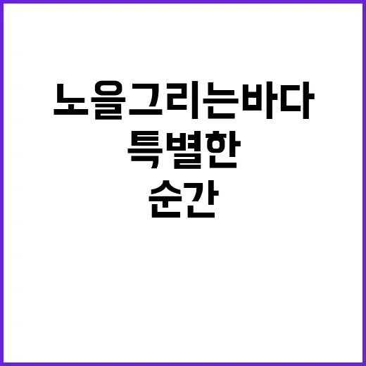 노을 그리는 바다에…