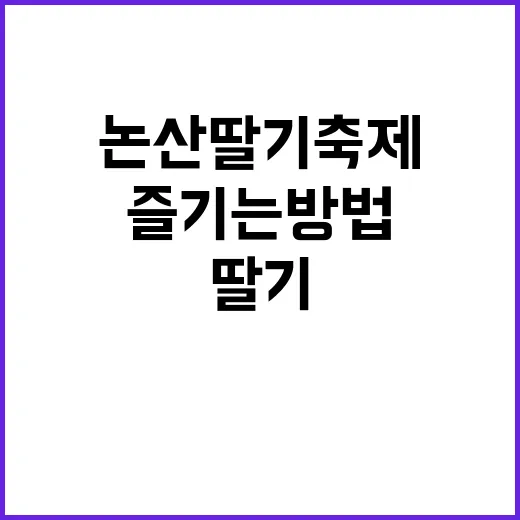 논산딸기축제를 즐기…