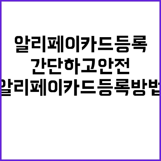 알리페이 카드등록 …
