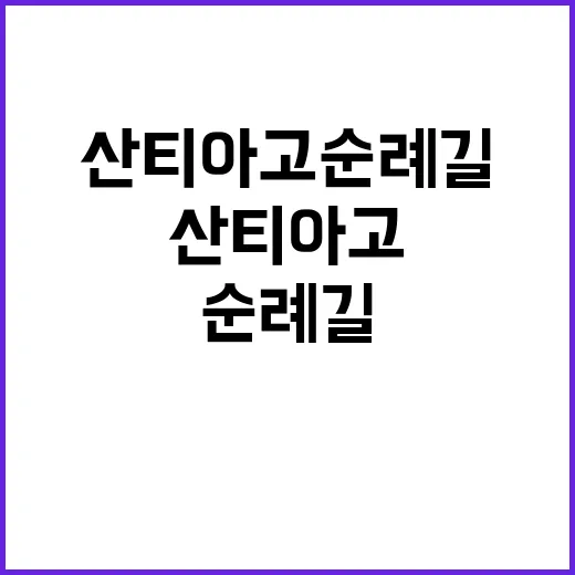 산티아고 순례길을 …