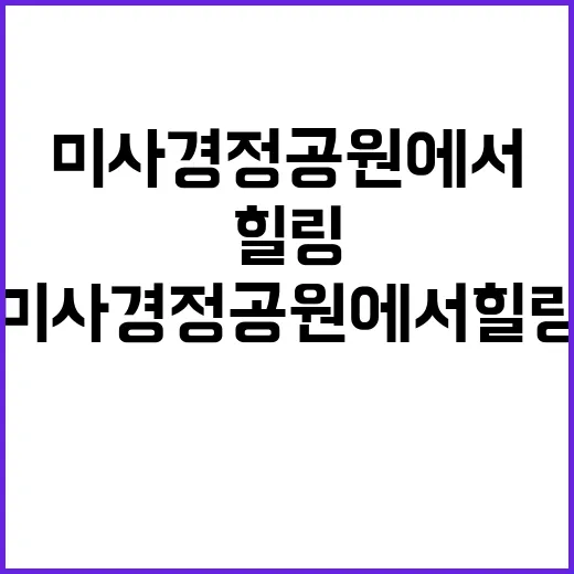 미사경정공원에서 힐링하는 방법