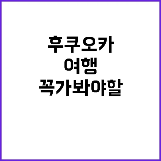 후쿠오카에서 꼭 가…