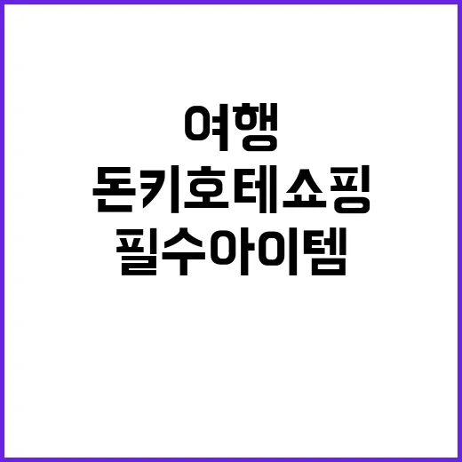 돈키호테 쇼핑리스트…