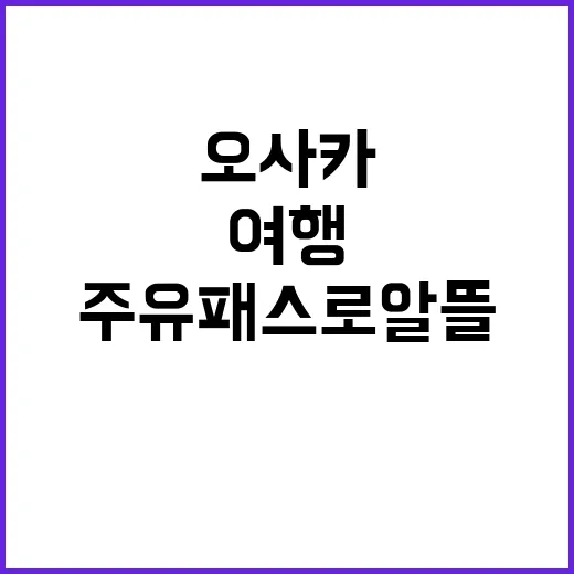 오사카 주유패스로 …