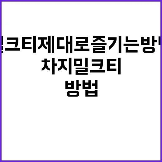 차지 밀크티 제대로…