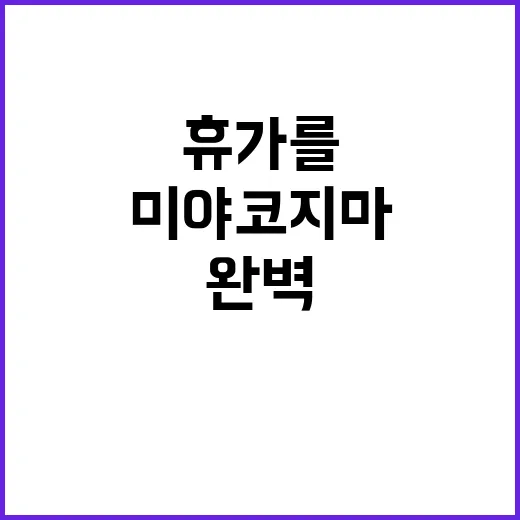 미야코지마에서 완벽…