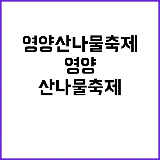 영양 산나물축제 즐…