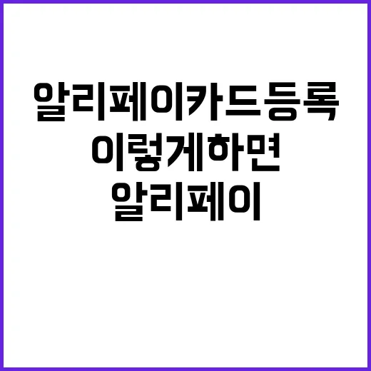 알리페이 카드등록,…
