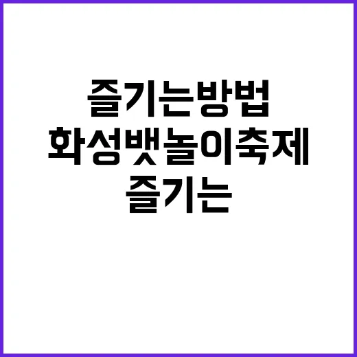 화성 뱃놀이 축제 …