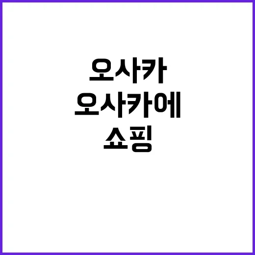 오사카에서 쇼핑을 만끽하는 방법: 숨겨진 보석 찾기