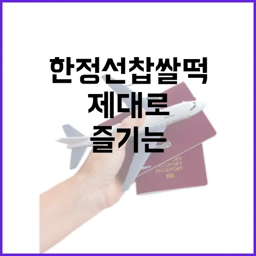 한정선 찹쌀떡을 제대로 즐기는 방법 - 요약