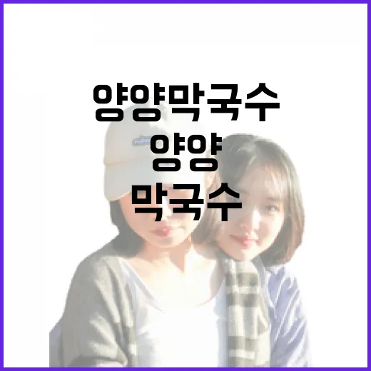 양양 막국수 먹으러 갔다가 숙소 위치까지 다시 보게 된 이야기 - 요약